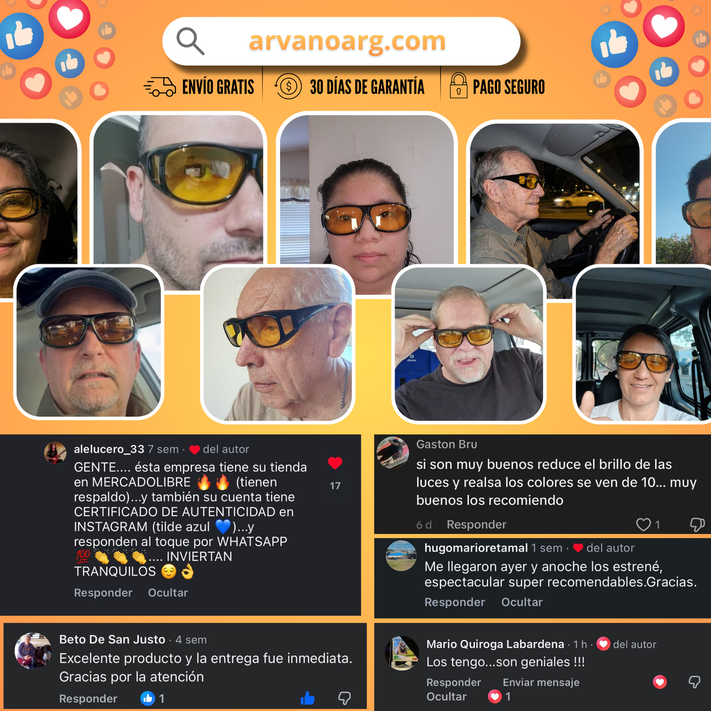 Anteojos Antiencandilantes ARVANO™