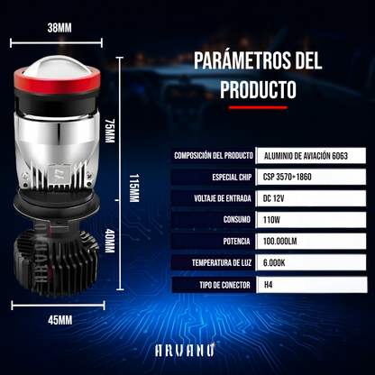 Proyector H4  Antiencandilante Alta Gama